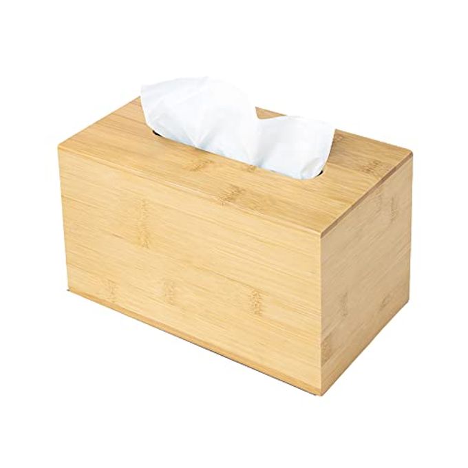 DESIGN TISSUE BOX HOLDER MODERN MINIMALIST AND DURABLE WOODEN TISSUE BOX WITH SLIDING BOTTOM EASYREFILL PREMIUMQUALITY BAMBOO TISSUE BOX COVER FITS 230COUNT BOX TALL RECTANGULAR