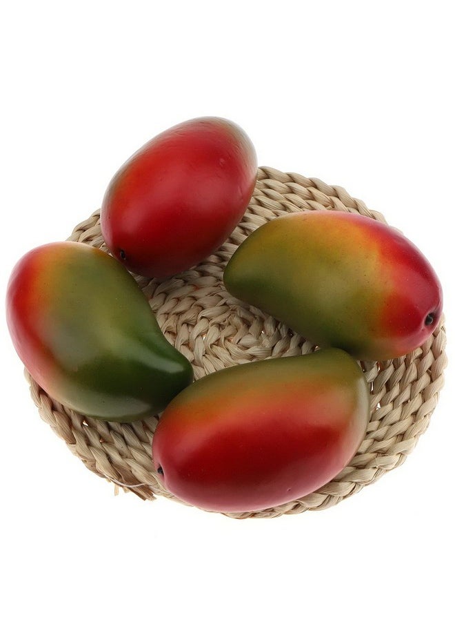 Gresorth Gresorth 4pcs High-Grade Fake Green Mango Artificial Fruits Simulation Home Party Table Cabinet Decoration Photography Props  - Image 3