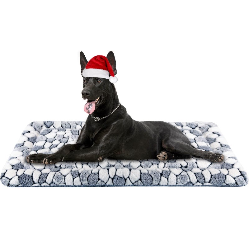 VANKEAN Dog Crate Pad Bed Mat Reversible Warm Cool Soft Pet Sleeping Mat Dog Bed for Crate Suitable for Small to XXLarge Dogs and Cats Machine Washable Crate Beds Grey Stone Pattern - Image 2