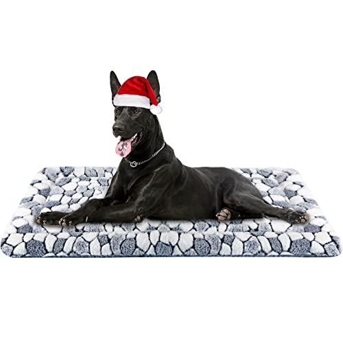 VANKEAN Dog Crate Pad Bed Mat Reversible Warm Cool Soft Pet Sleeping Mat Dog Bed for Crate Suitable for Small to XXLarge Dogs and Cats Machine Washable Crate Beds Grey Stone Pattern - Image 1