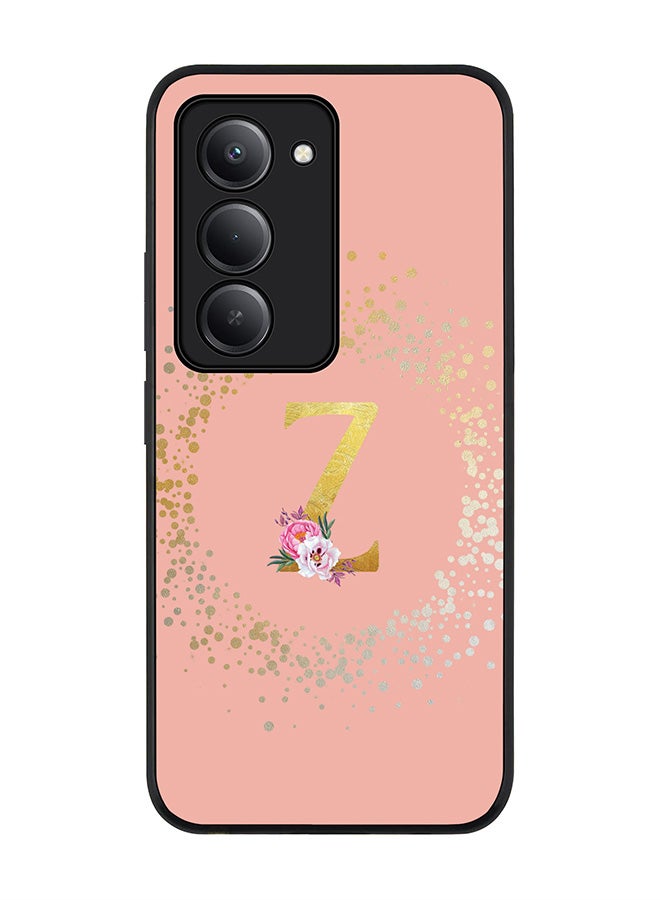 Stylizedd For Xiaomi Redmi 15 5G Case,Slim fit Camera Protection, Shockproof Thin Phone cover  - Custom Monogram Floral - Z  (Rose Pink ) - Image 1