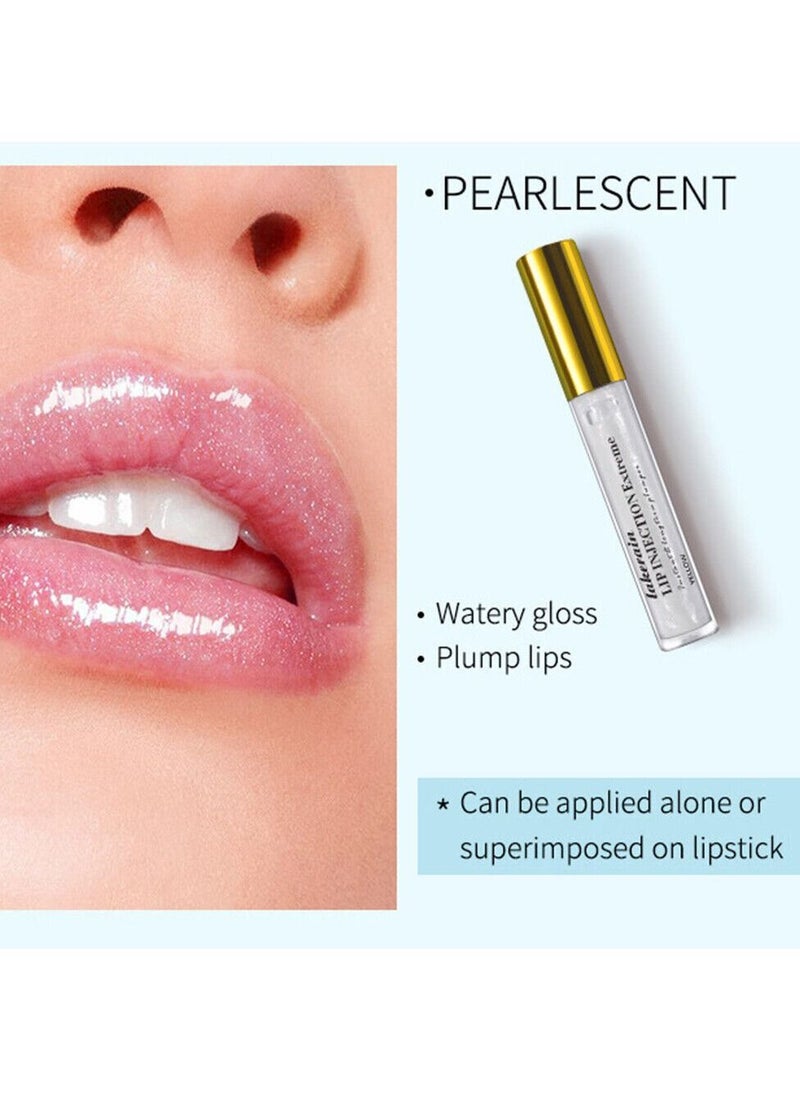lakerain 2 Pcs Lip Injection Extreme Lip Plumper Enhancing Plump Effect For Softer Bigger Fuller Lips Clear Natural High Shine Finish Hydrating and Reduce Fine Lines Healthy Lip Plumping Enhancer  - Image 2