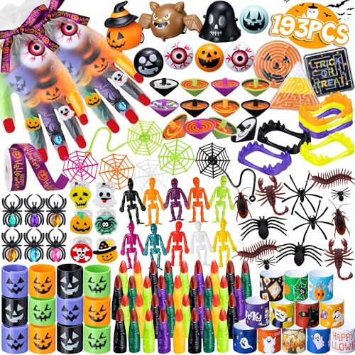 DMIGHT Halloween Party Favors 193pcs Stuffed Toys Bulk Birthday Party Decorations Goodie Bags for Party Supplies Halloween Games for Kids - Image 1