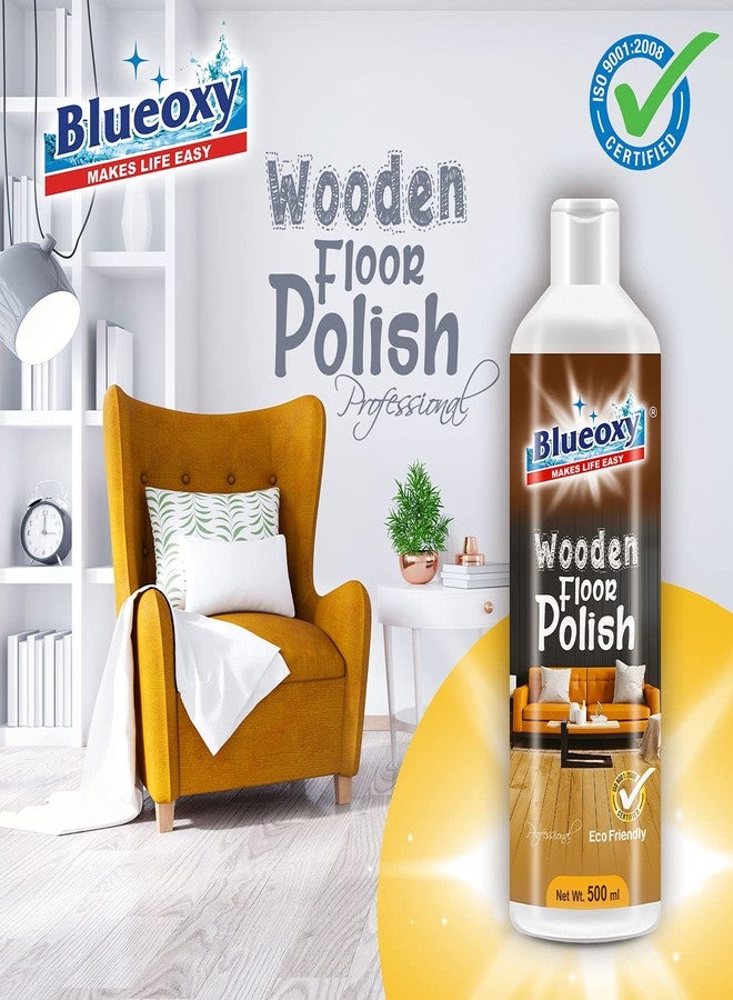 BLUEOXY Wooden & Laminate Floor Polish Gel | Conditione r| Floor Shiner | High Gloss | Wooden Floor Maintainer | Extends Life of Wooden Floors | Ecological Formulation | 500 ML | QTY 1 - Image 4