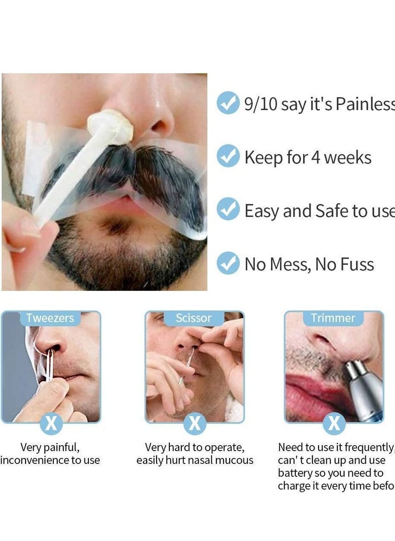 Captaintech Nose Hair Removal Sticks, 100 Pcs Nose Wax Applicator Sticks for Nostril Nasal Cleaning Ear Eyebrow for Men Women Plastic Nose Wax Applicators Nose Hair Removal  - Image 2