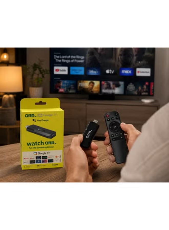 ONN Google TV Full HD Streaming Device HDMI TV Stick with Chromecast Built-In, Dolby Audio, Voice Remote with Hey Google, Smart Media Player for Movies, TV Shows, Live Streaming, Apps, Plug and Play Entertainment - Image 3