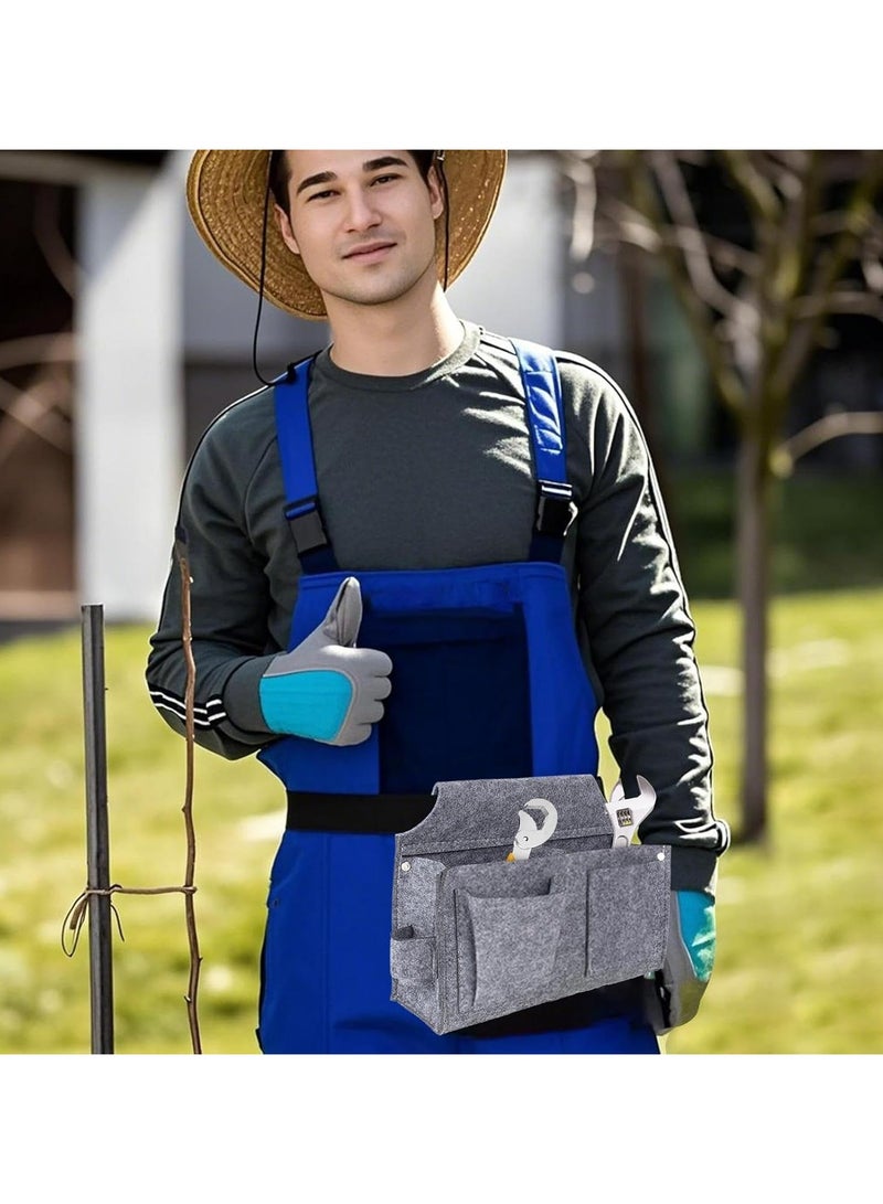CMGTYYD Tool Belt Pouches Multi-Pocket Gardening Bag Apron Waist Pouch - Adjustable Shoulder Strap Heavy Duty Utility Bags for Electrician Carpenter Construction - Image 3