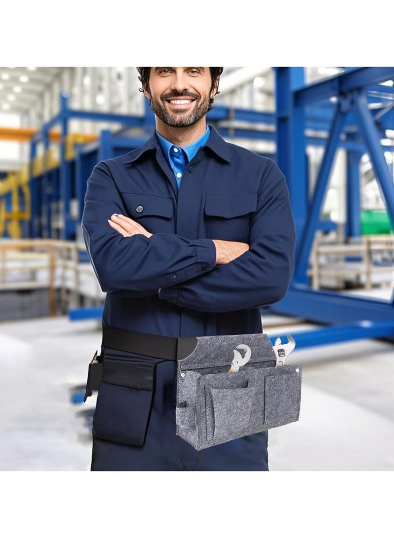 CMGTYYD Tool Belt Pouches Multi-Pocket Gardening Bag Apron Waist Pouch - Adjustable Shoulder Strap Heavy Duty Utility Bags for Electrician Carpenter Construction - Image 4