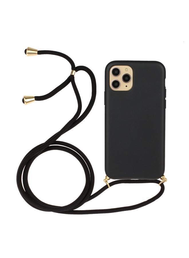 اس-توب جراب لهاتف iPhone 15 Pro مصنوع من مادة قش القمح + جراب هاتف TPU مع حبل - Image 1