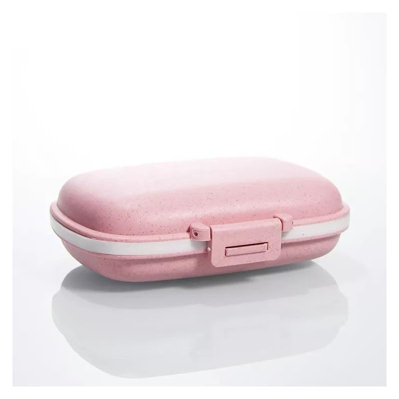 COZY nose - Pill Medicine Organizer Storage Box with 8 Compartments - Moisture Proof, Made of Food Grade Cereal Fiber, BPA free Wheat Straw Material, Ideal for Travel, Pocket, Purse, Daily Pill Case, Portable Medicine Vitamin Holder Container - 1 Pc (Pink) - Image 5