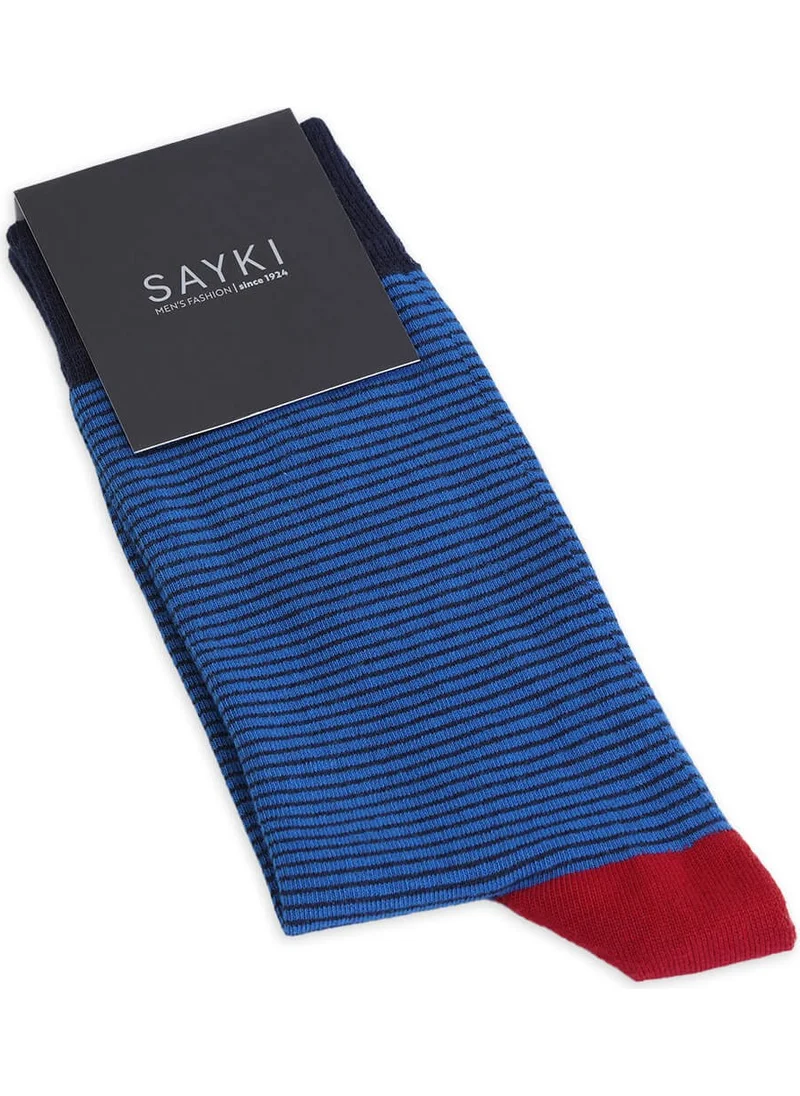 Hatemoğlu Navy Blue Patterned Cotton Ankle Socks