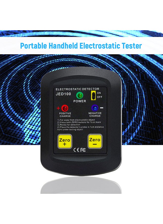Generic - Palm-size Electrostatic Detector Portable Electrostatic Tester Electrostatic Analyzer 100V~20KV ESD Test Meter Gauge - Image 1