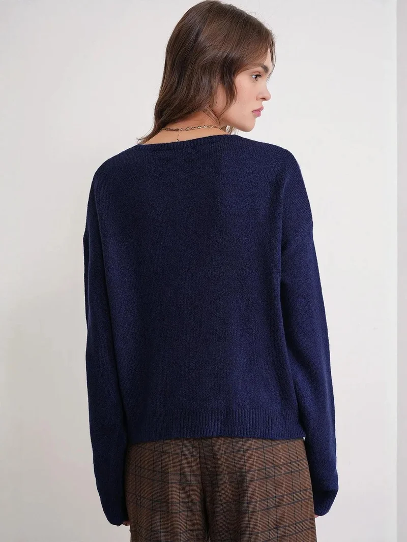 MixRay Mixray Ribbed V-Neck Tie-Front Cardigan