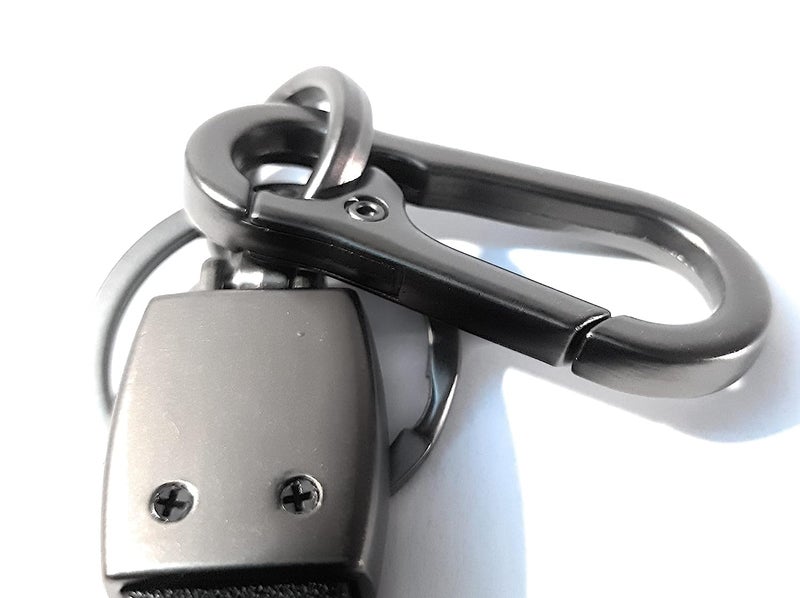 Maple حامل مفاتيح معدني وجلدي فاخر متوافق مع رويال إنفيلد/بوليت (أسود) - Image 2