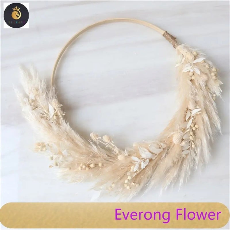 Bluejw M07468 Design Preserved Pampas Grass Garland - Dried Floral Wreath, Boho Wedding Arch & Wall Decor - Dried Plants Included - Image 3