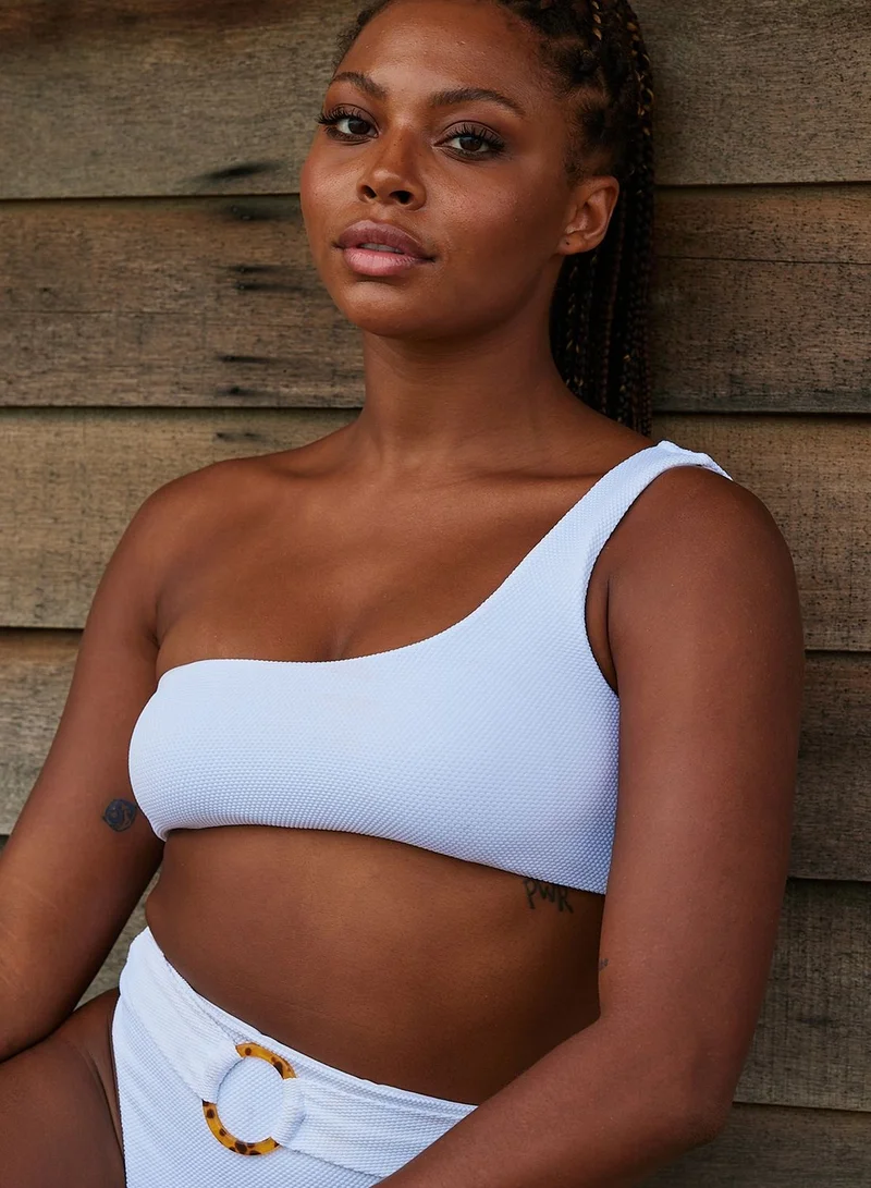 swim society Laura One Shoulder Bikini Top