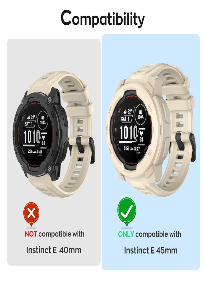 ايزابيك غطاء حماية من ISABAKE متوافق مع ساعة Garmin Instinct E 45MM، غطاء حماية من السيليكون الناعم بديل لساعة Garmin Instinct E الذكية 45MM - Image 3