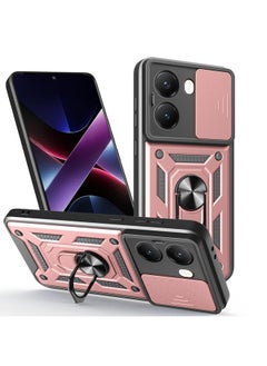 For Xiaomi Poco X7 Pro 5G Global Sliding Camera Cover Design TPU Hybrid PC Phone Case(Rose Gold)