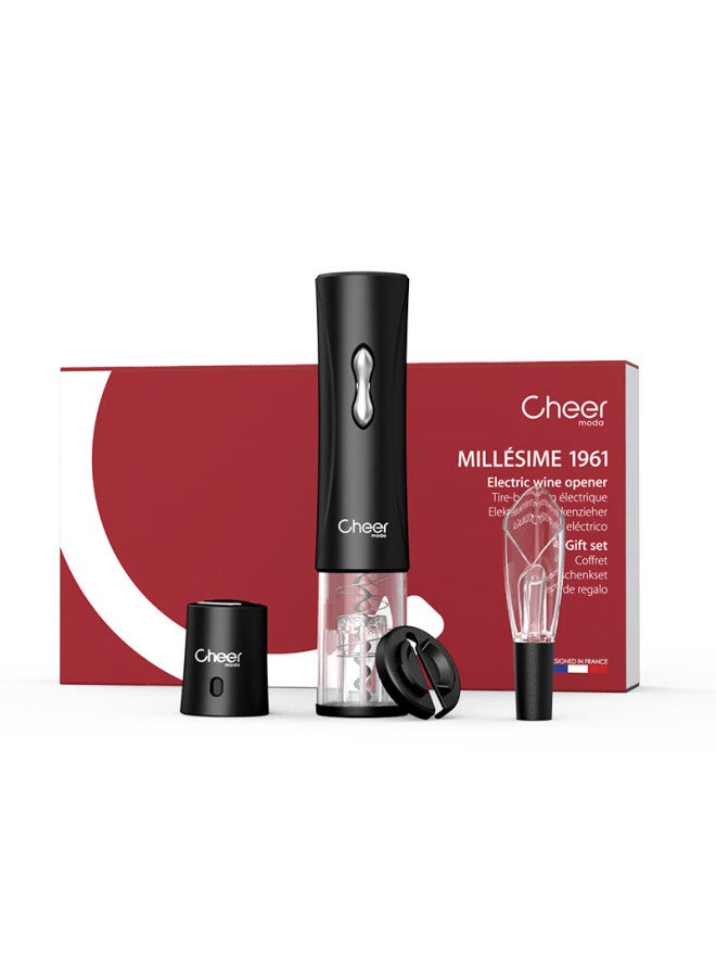 Cheer Electric Wine Opener 4-in-1 Red Wine Bottle Opener Set With Stopper Gift Box - Image 5