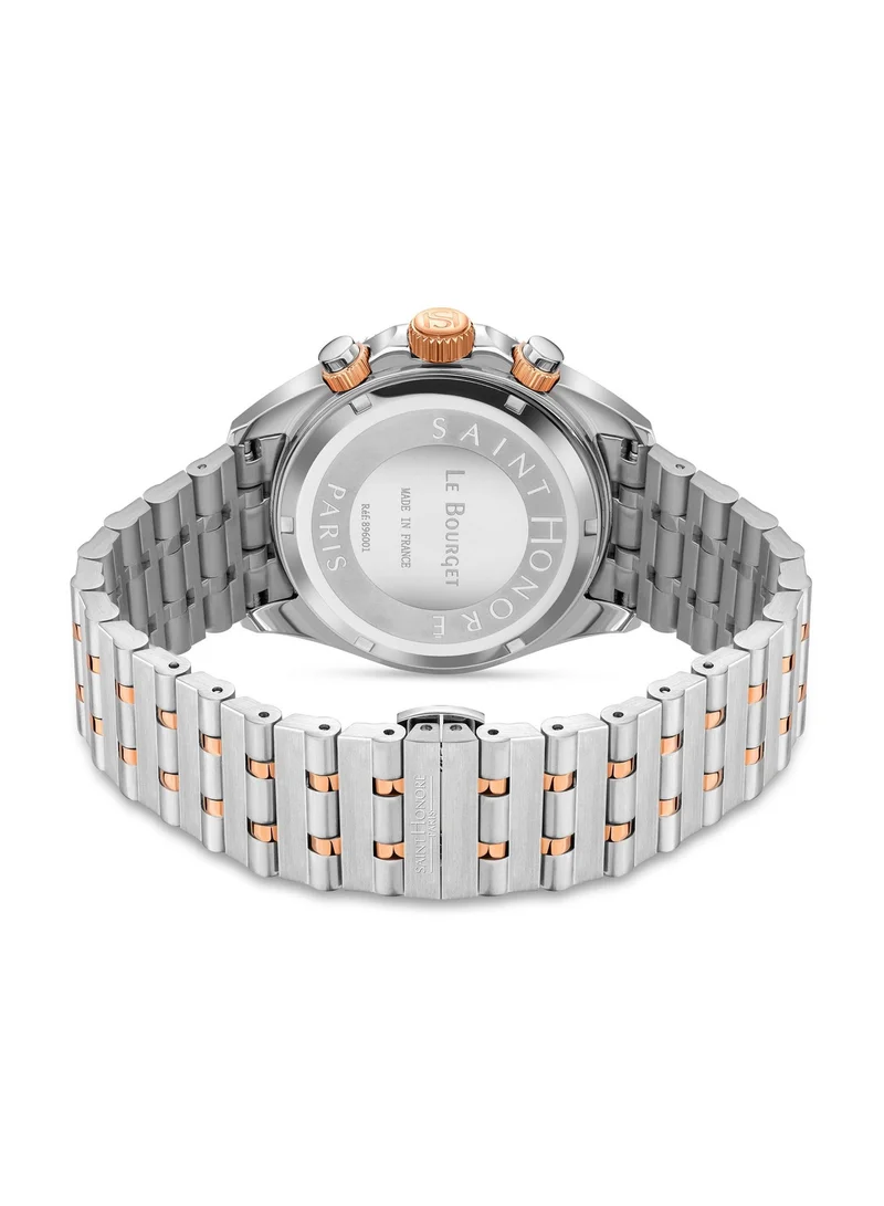 Saint Honore Paris  Le Bourget SIlver Dial Silver Gold Bracelet Analog Watch for Men 43mm for Men | Best Price UAE
