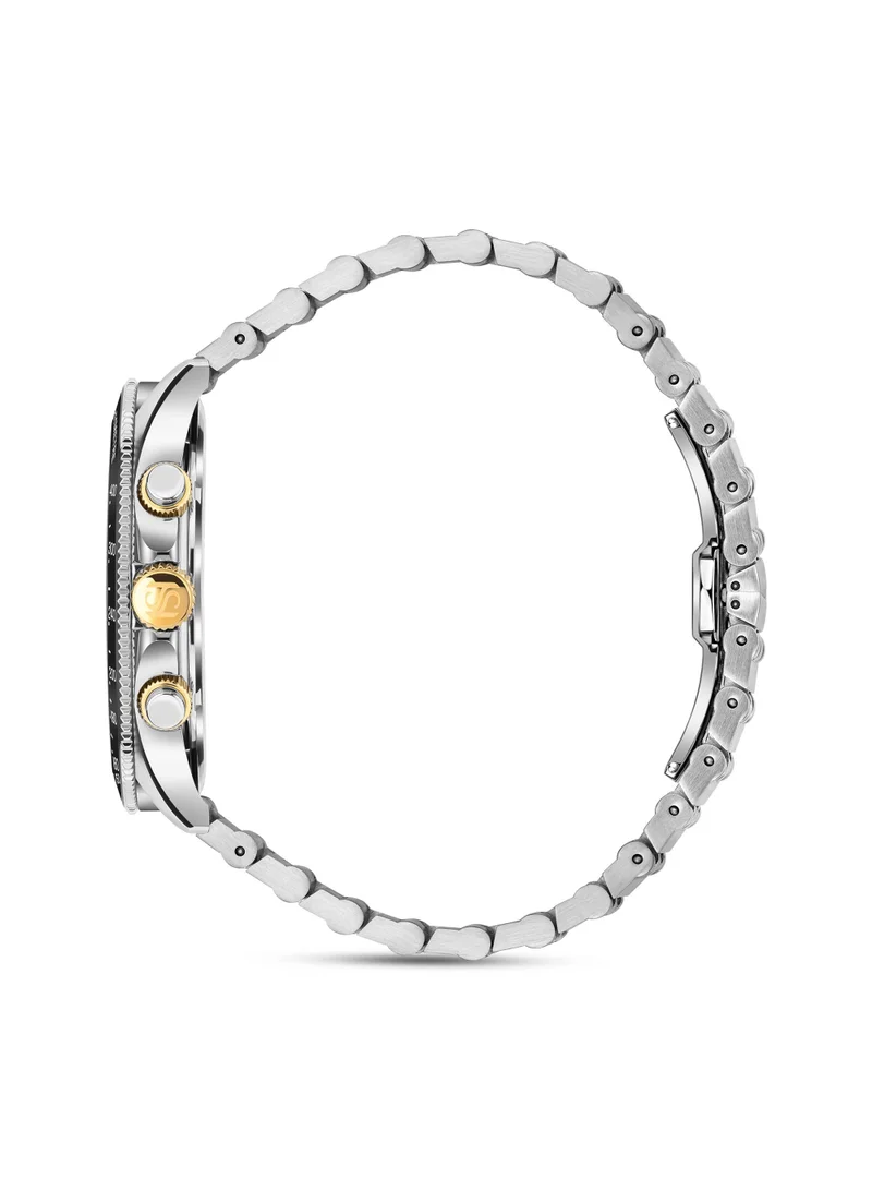 Saint Honore Paris  Le Bourget SIlver Dial Silver Gold Bracelet Analog Watch for Men 43mm for Men | Best Price UAE