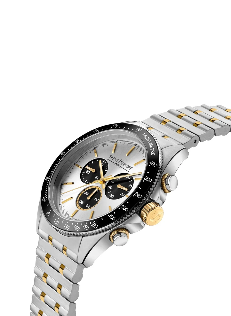Saint Honore Paris  Le Bourget SIlver Dial Silver Gold Bracelet Analog Watch for Men 43mm for Men | Best Price UAE