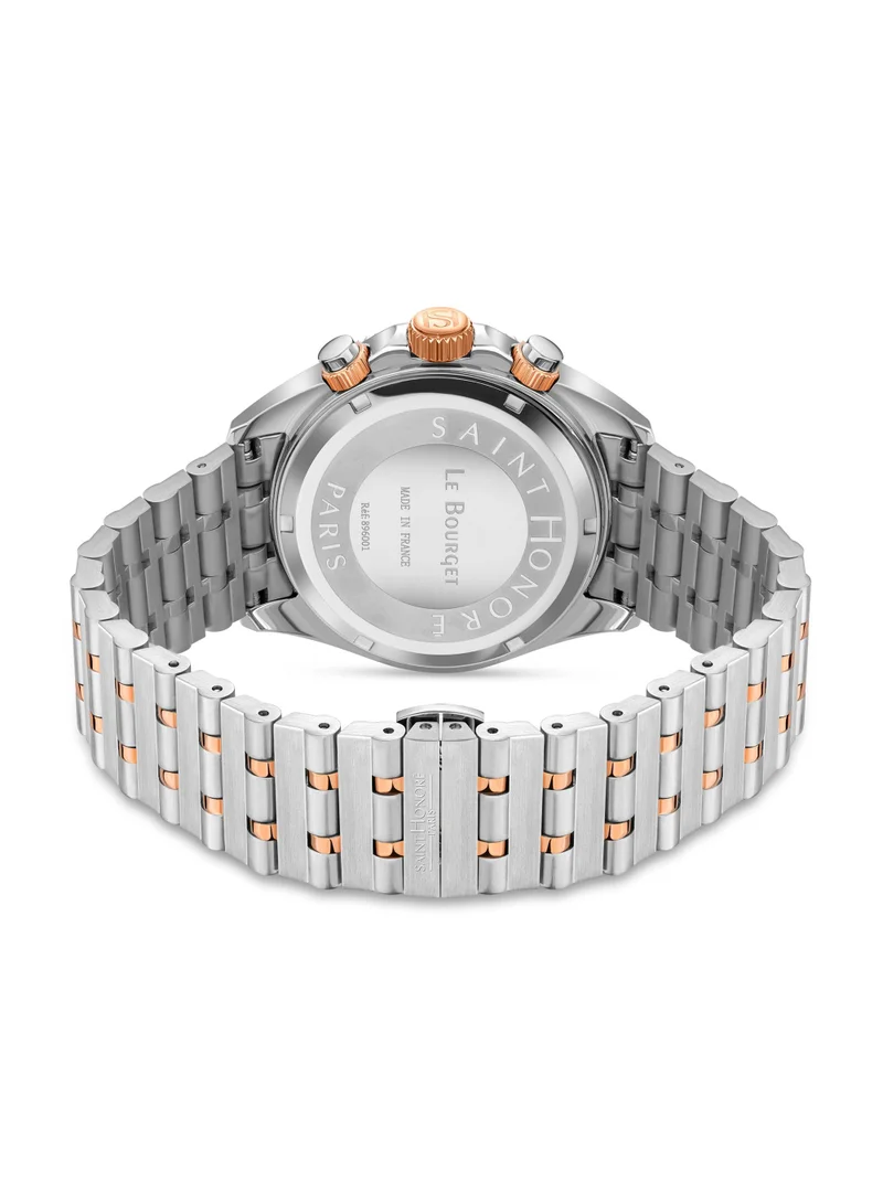 Saint Honore Paris  Le Bourget SIlver Dial Silver Gold Bracelet Analog Watch for Men 43mm for Men | Best Price UAE