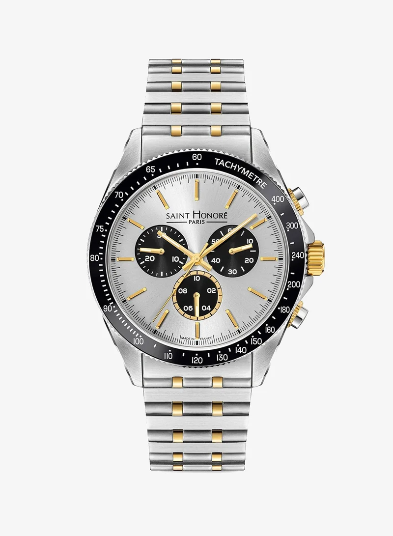 سانت هونور Le Bourget SIlver Dial Silver Gold Bracelet Analog Watch for Men 43mm