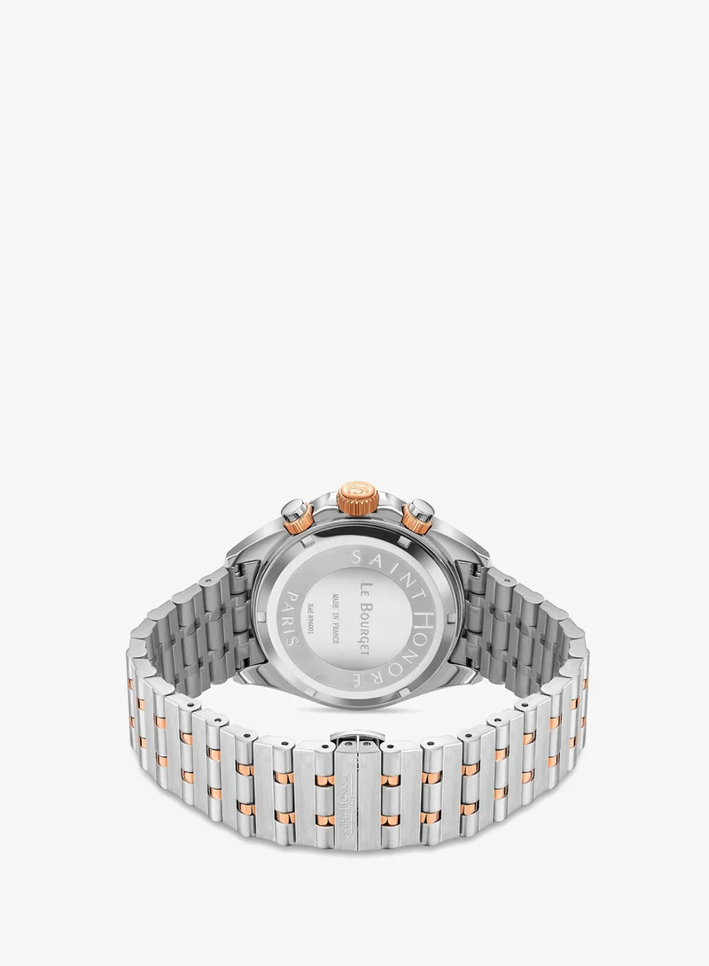 Saint Honore Paris  Le Bourget SIlver Dial Silver Gold Bracelet Analog Watch for Men 43mm for Men | Best Price UAE