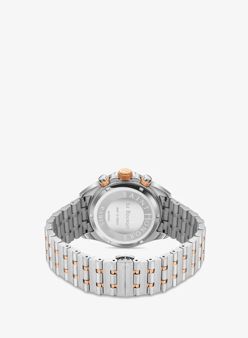 Saint Honore Paris  Le Bourget SIlver Dial Silver Gold Bracelet Analog Watch for Men 43mm for Men | Best Price UAE