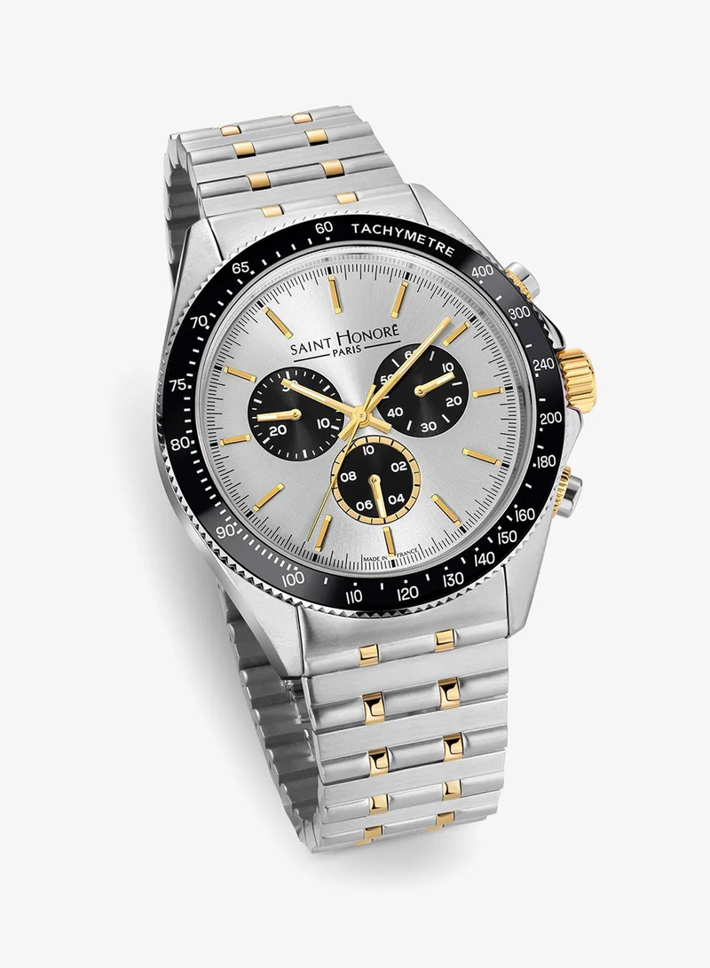 Saint Honore Paris  Le Bourget SIlver Dial Silver Gold Bracelet Analog Watch for Men 43mm for Men | Best Price UAE