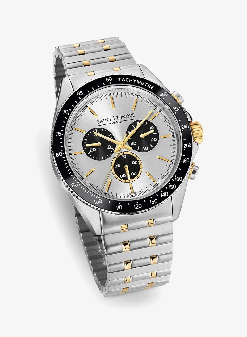 Saint Honore Paris  Le Bourget SIlver Dial Silver Gold Bracelet Analog Watch for Men 43mm for Men | Best Price UAE
