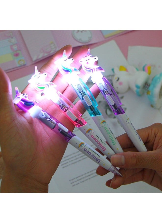 We Happy 12 Pieces Unicorn Light Pen Stationary LED Writing Ballpoint  - Image 2