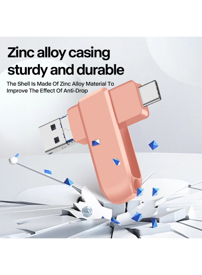 Mobile Phone Computer 1TB Multi-function USB Flash Drive Pingguo Typec Android 4-in -1 USB Flash Drive Large Capacity 2TB-Color:Silver-Capacity:64GB - Image 4