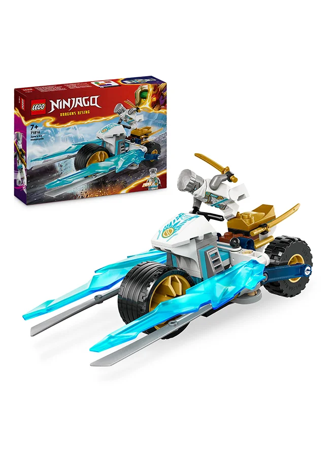 ليغو Ninjago Zane’S Ice Motorcycle Toy With 1 Minifigure, Ninja Playset, Adventure Set, Small Vehicle, Buildable Model For Kids, Gift For Boys And Girls Aged 7 And Over (84 Pieces) 71816