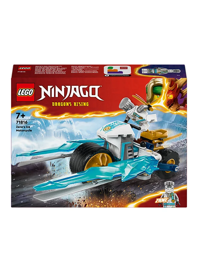 ليغو Ninjago Zane’S Ice Motorcycle Toy With 1 Minifigure, Ninja Playset, Adventure Set, Small Vehicle, Buildable Model For Kids, Gift For Boys And Girls Aged 7 And Over (84 Pieces) 71816