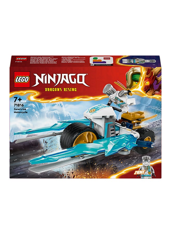 LEGO Ninjago Zane’S Ice Motorcycle Toy With 1 Minifigure, Ninja Playset, Adventure Set, Small Vehicle, Buildable Model For Kids, Gift For Boys And Girls Aged 7 And Over (84 Pieces) 71816  - Image 2