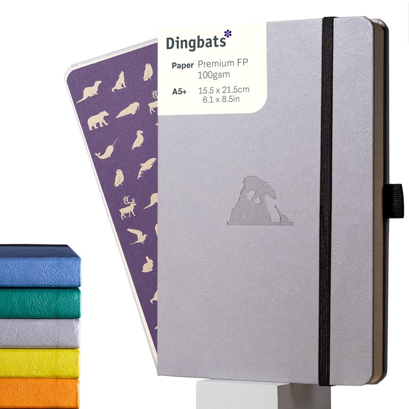 Dingbats Earth Dotted A5 Medium Notebook Glicine Arctic Hardcover Cream 100gsm InkProof Paper Numbered Pages Index Key Pages