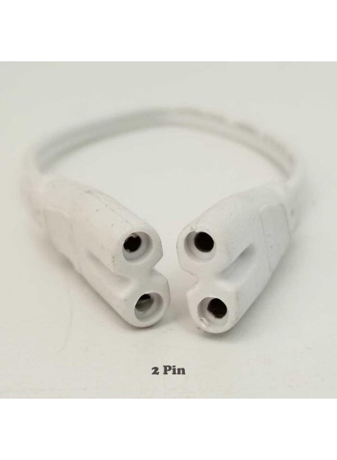 melfi Double End 2 Pin T5 To T5 Led Tube Connector Wire Cable For Fluorescent Tube, Electrical Lighting Etc, (Pack Of 2 White) - Image 5