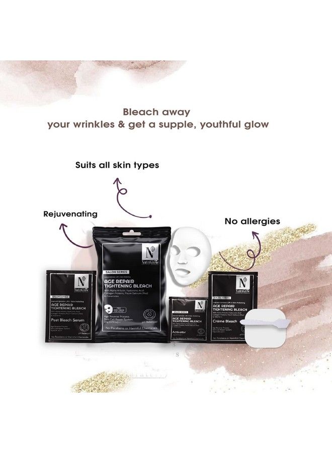 NUTRIGLOW Advanced Organics Age Repair Tightening Bleach For Age Reverse & Lightning Skin (6 In 1) 20G All Skin Type - Image 3