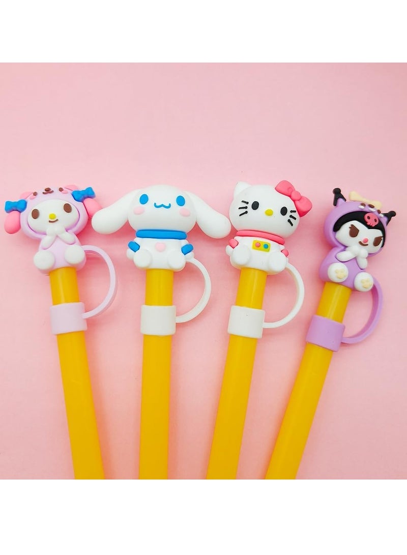 RATSAW 4pcs Straw Cover Cute Design Straw Topper for Stanley Straw Topper 10mm Dust Proof Reusable Straw Tips Lids  - Image 2