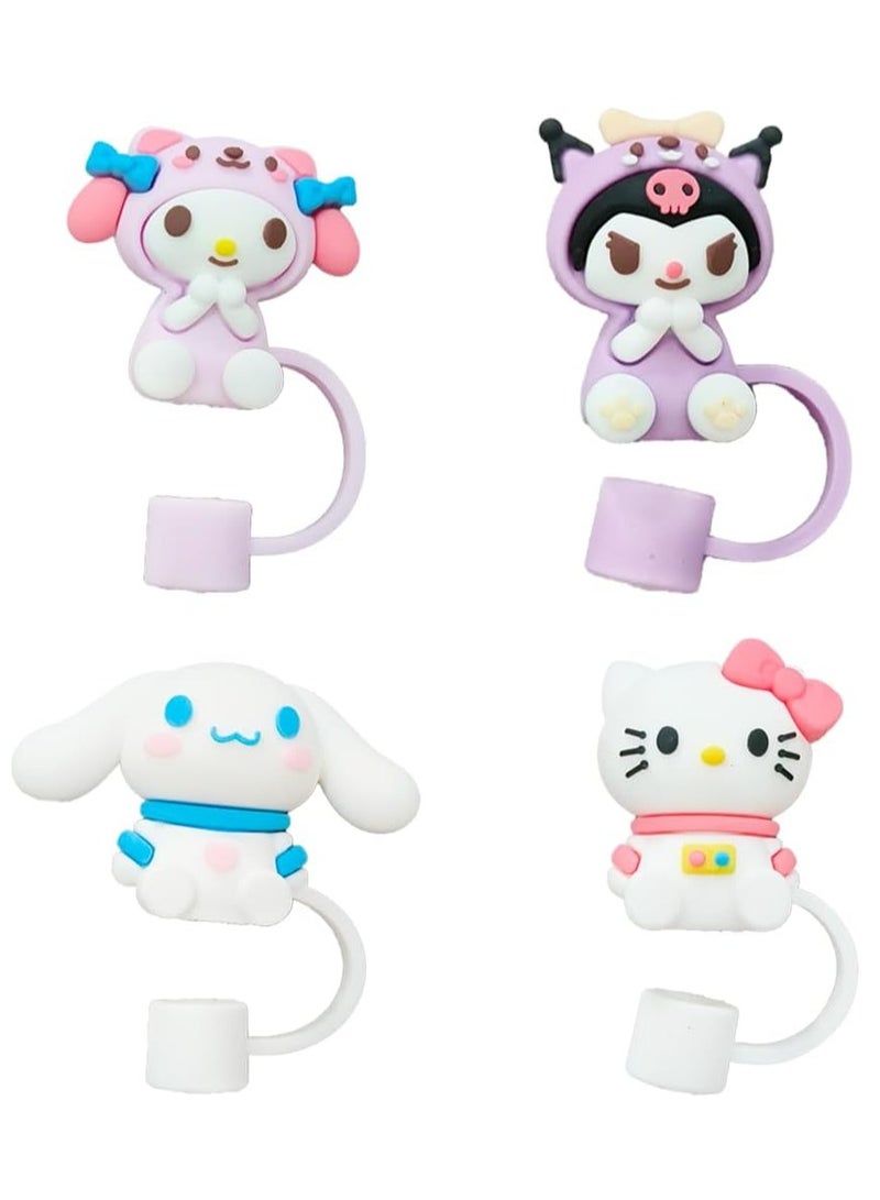 RATSAW 4pcs Straw Cover Cute Design Straw Topper for Stanley Straw Topper 10mm Dust Proof Reusable Straw Tips Lids  - Image 3