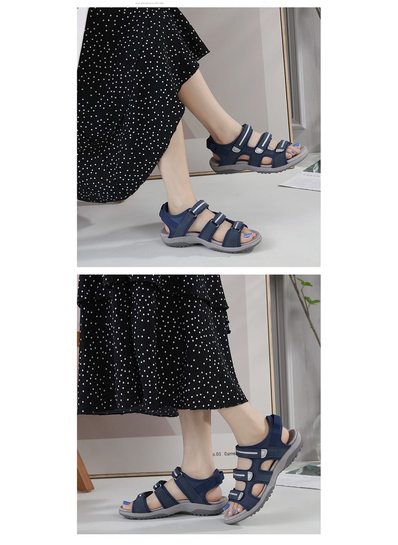 SIKETU Stylish And Comfortable Wear Resistant Flat Casual Sandals Blue  - Image 2