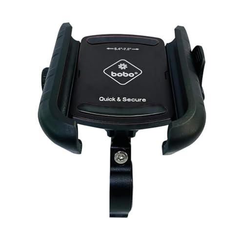 BOBO BM14 Quick Release Enhanced BM4 Waterproof Bike/Motorcycle/Scooter Mobile Phone Holder Mount, Ideal for Maps and GPS Navigation (Black) - Image 1