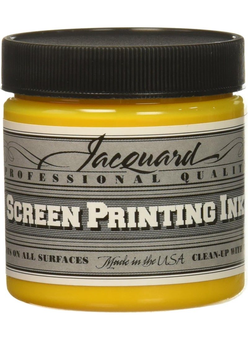 Jacquard - Jacquard Professional Screen Print Ink WaterSoluable 4oz Jar Process Yellow 140 - Image 1