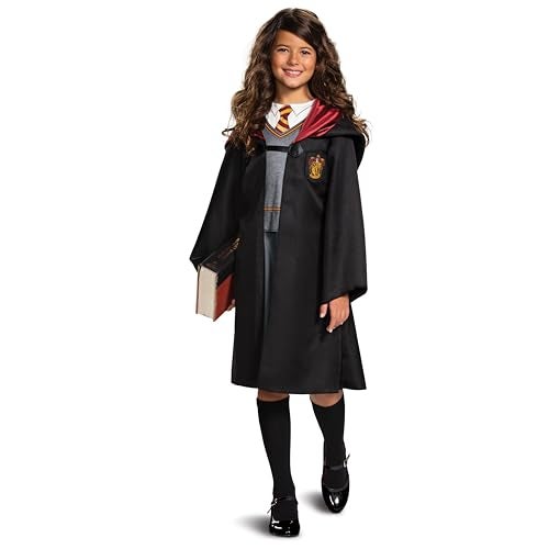 Disguise Polyester Harry Potter Hermione Granger Classic Girls Costume, Black & Red, Kids Size Medium (7-8) - Image 1