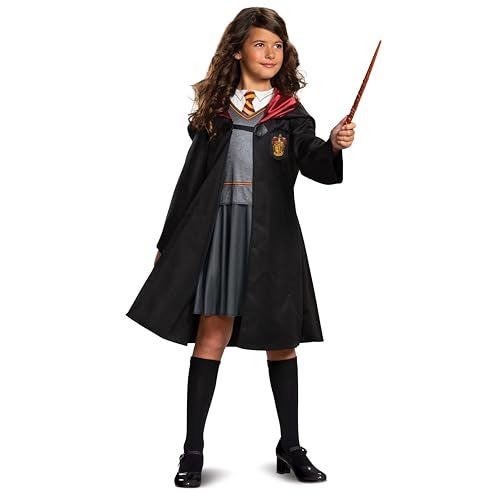 Disguise Polyester Harry Potter Hermione Granger Classic Girls Costume, Black & Red, Kids Size Medium (7-8) - Image 2