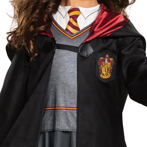 Disguise Polyester Harry Potter Hermione Granger Classic Girls Costume, Black & Red, Kids Size Medium (7-8) - Image 3