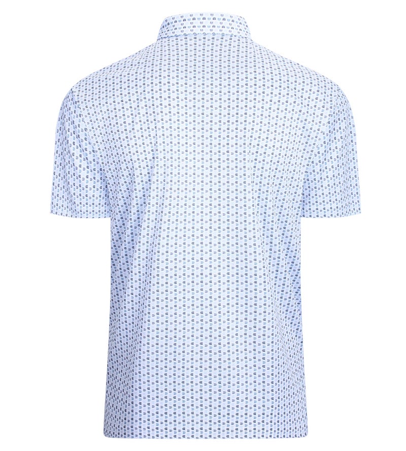 Alex Vando Mens Golf Shirt Moisture Wicking Classic Print Golf Shirts for Men,White U,L - Image 3