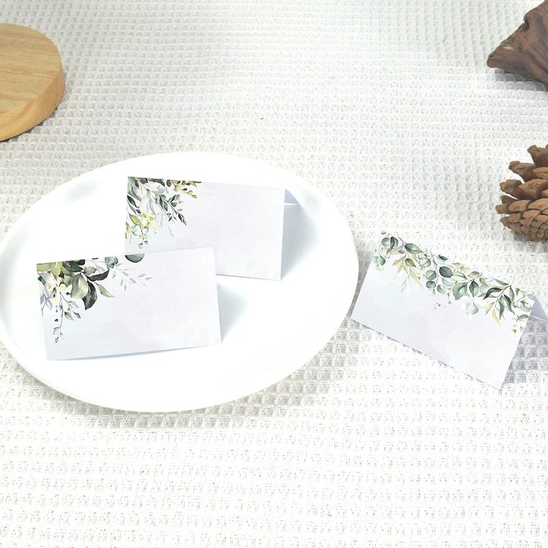 KIUKIUO 135 Pack place cards with Watercolor pattern Seating Place Cards for table setting table Weddings Banquets Dinner Parties Name Cards(3 styles) - Image 5